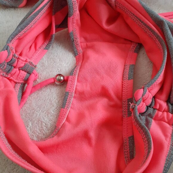 Bundle of 2 Justice Girl's Size 7 Pink Tankini Swimsuits - Picture 7 of 14